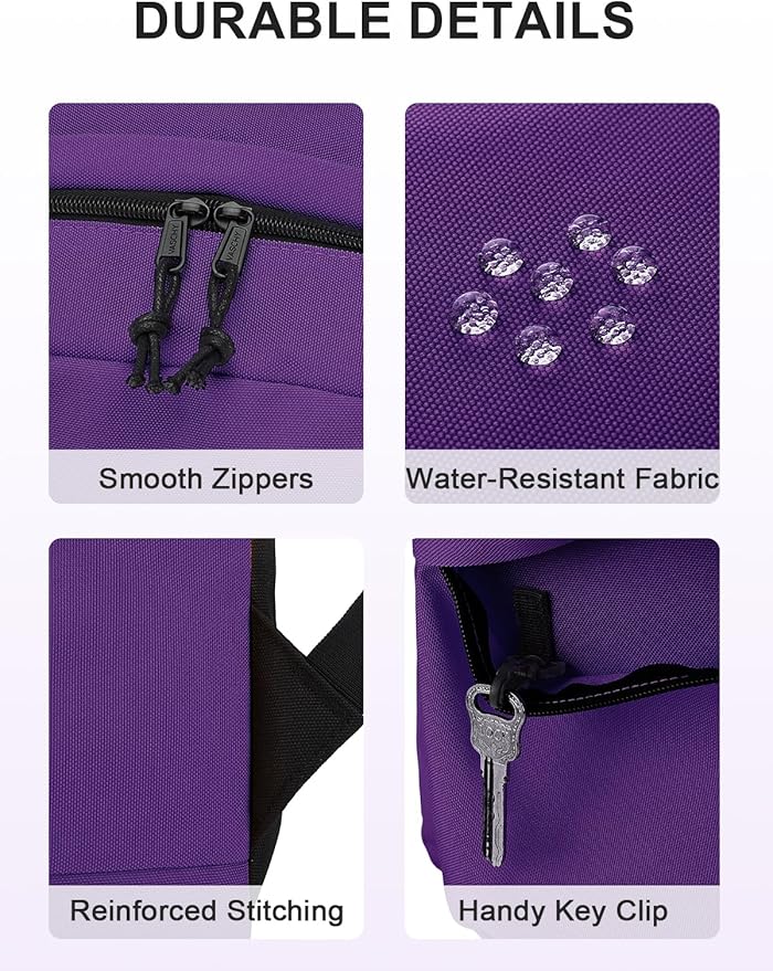 VASCHY Lightweight Backpack for School, Classic Basic Water Resistant Casual - Image 4