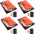 RedSwing 4 Pack Emergency Blankets, Waterproof Survival Thermal Tarp by RedSwing