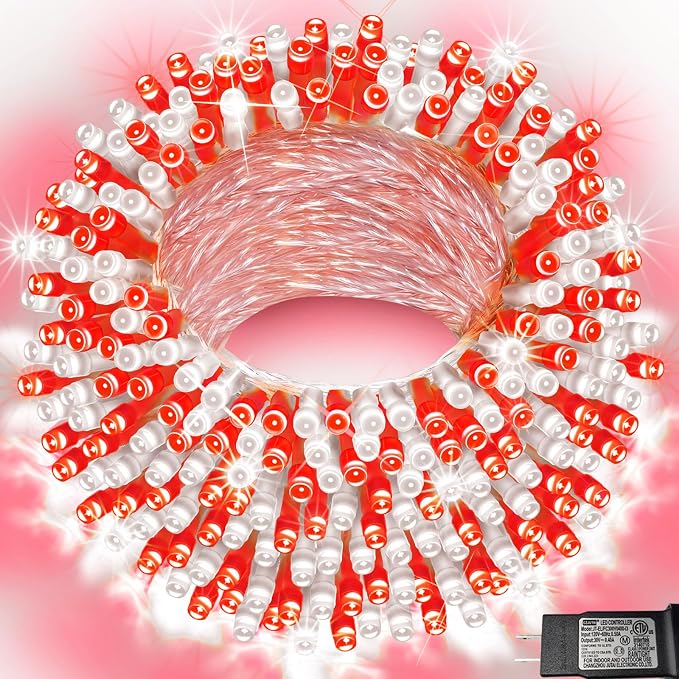 Christmas String Lights, 66 ft 200 LED Christmas Lights Plug in, Indoor Outdoor by Pooqla