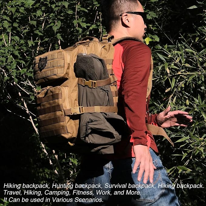 45L Tactical Backpack for Men Women, Military Assault Pack - Image 9
