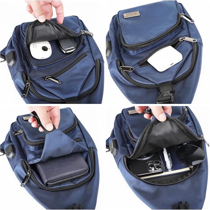AMJ Crossbody Sling Bag Men Women, Casual Shoulder Backpack, Chest Daypack - Image 5
