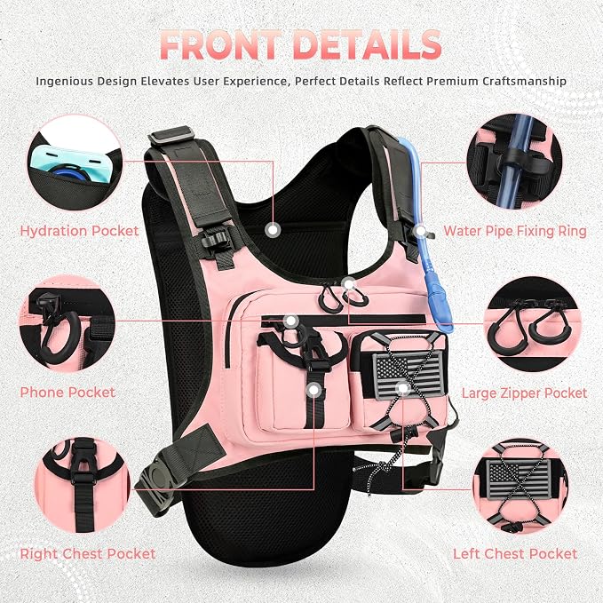 Criuage USA Original Patent Running Hydration Vest Backpack, Lightweight Chest - Image 3