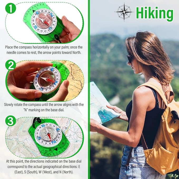 20 Pcs Acrylic Orienteering Compass Hiking Backpacking Survival Reliable - Image 4