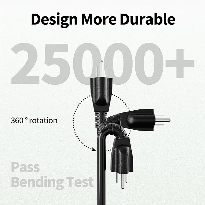 12 Pack Short Extension Cord 1 Foot Black, 16/3 Gauge Indoor Power Extension - Image 4