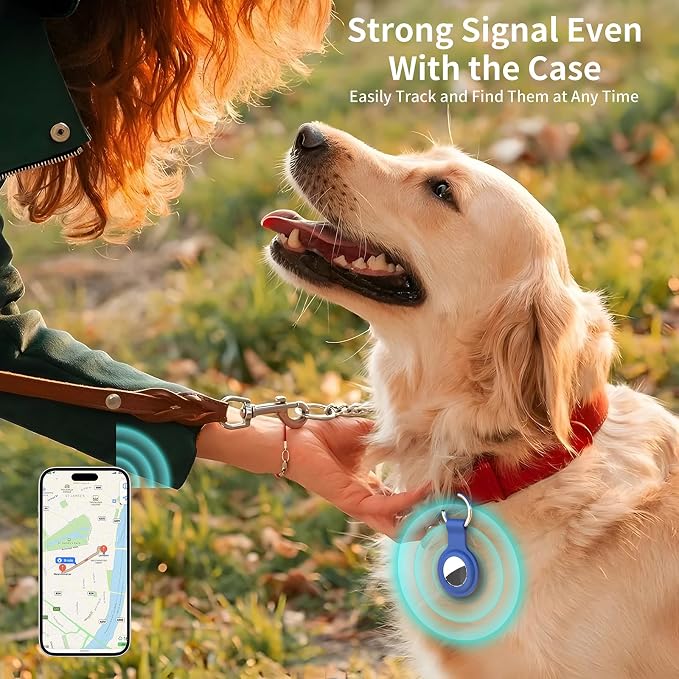 Compatible with AirTag Holder Case Keychain 8 Pack, - Image 6
