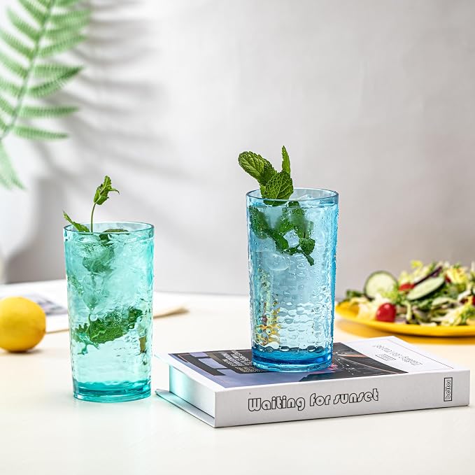 KX-WARE 14-ounce and 20-ounce Acrylic Glasses Plastic Tumbler, Dishwasher Safe - Image 5