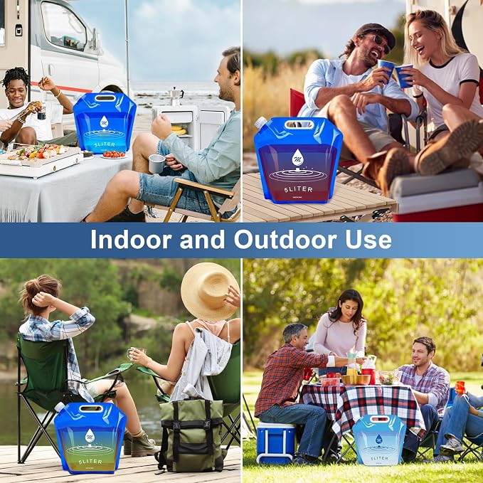 SOCATER Water Container Bags, 4 Packs BPA Free No-Leak Foldable Plastic 1.3 - Image 7
