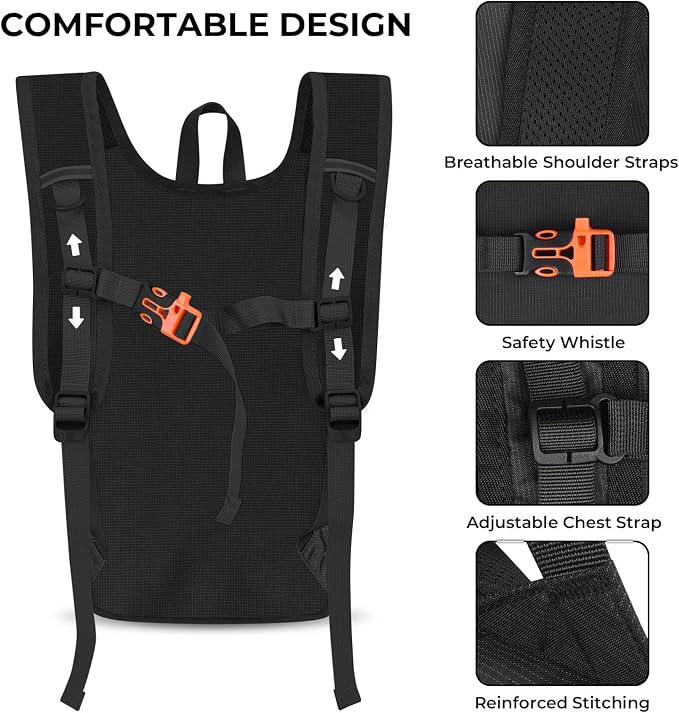 13L Small Hiking Backpack for Women Men, Lightweight Foldable Day pack - Image 6