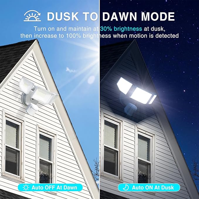 Abovizo 85W LED Security Lights Motion Sensor Light Outdoor, 8500LM Dusk to Dawn - Image 6