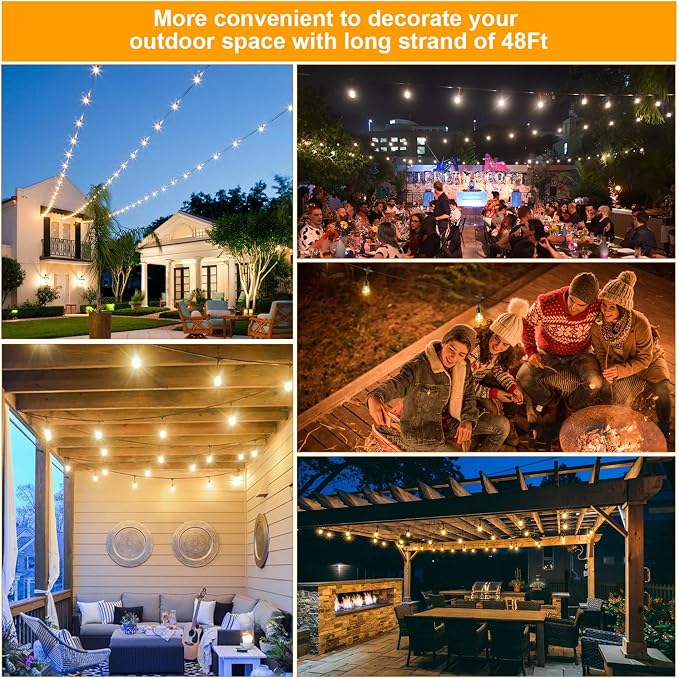 Mlambert 2 Pack Each 48FT 3-Color in 1 Solar String Lights Outdoor, Dimmable - Image 9