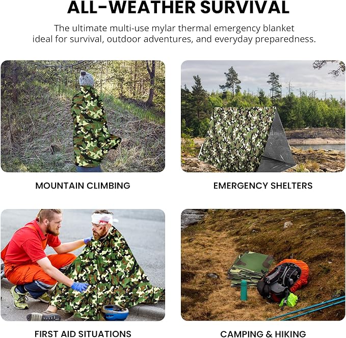 Primacare CB-6842-10 Emergency Mylar Thermal Blankets 10 Pack – 84"x52" - Image 6
