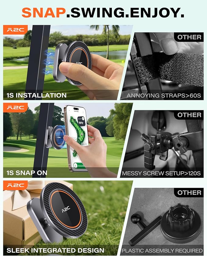 A2C Alloy Magnetic Golf Cart Phone Holder - Image 3