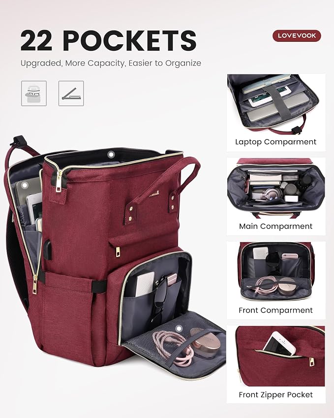 LOVEVOOK 17.3 Inch Laptop Backpack, Large Travel Backpack - Image 2