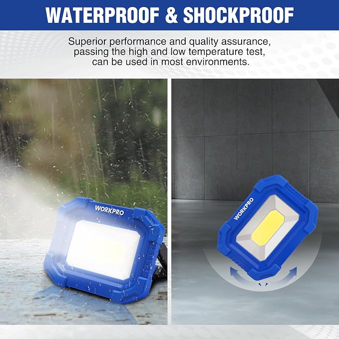 WORKPRO LED Work Light, Rechargeable Magnetic Work Lights - Image 7