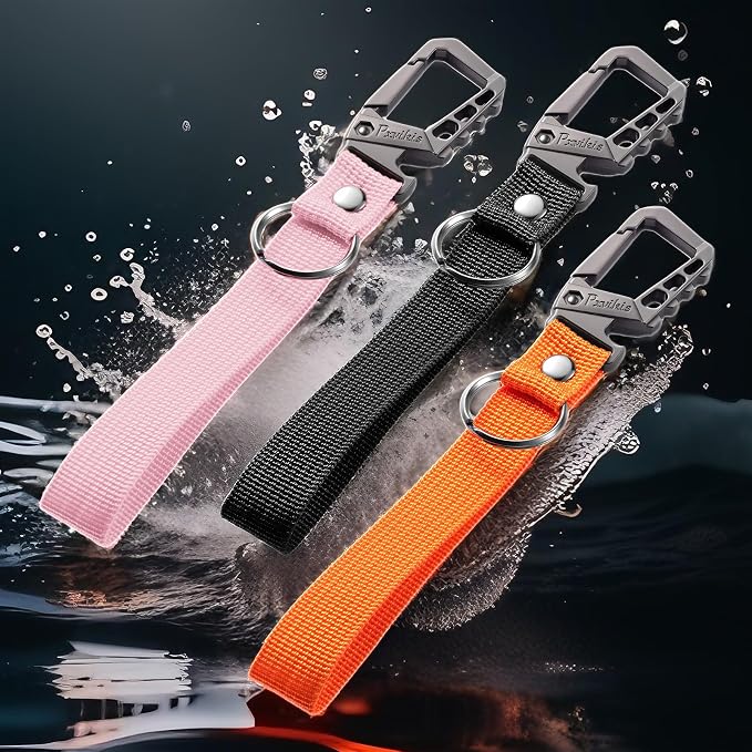 Metal heavy duty key chain carabiner clip bottle opener wrist lanyard ring car - Image 6