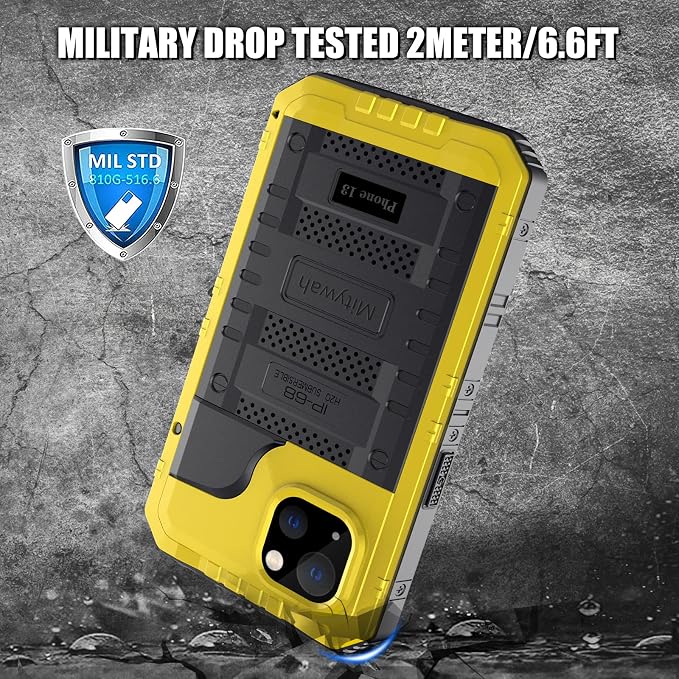 Mitywah Waterproof Case for iPhone 13, Heavy Duty Military Grade Drop - Image 2