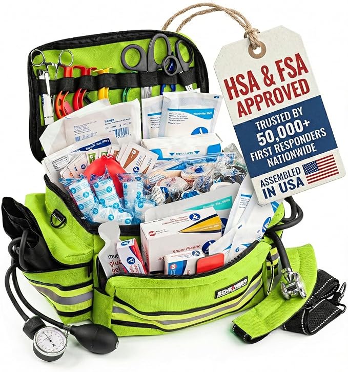 Scherber First Responder Fully-Stocked Professional Essentials EMT/EMS Trauma by Scherber