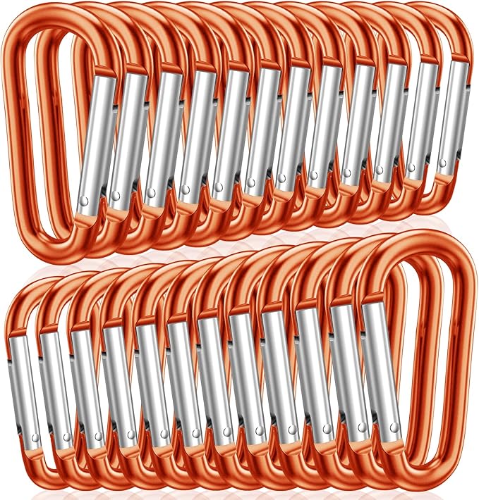 STURME 2" Aluminum D Ring Carabiners Clip D Shape Spring Loaded Gate Small by STURME
