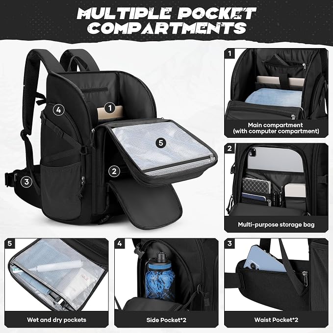 Maelstrom Tactical Backpack for Men, Water Resistant 40L Military Backpack - Image 5
