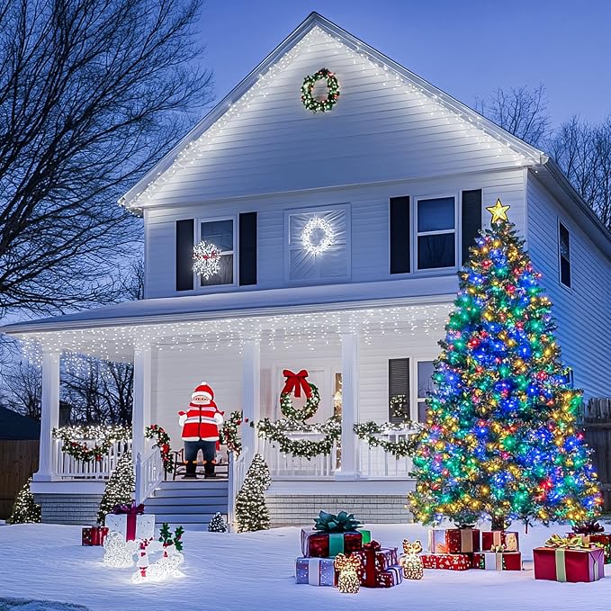 JMEXSUSS 200LED 66Ft Connectable Christmas Lights Indoor Outdoor Clear Wire | - Image 4