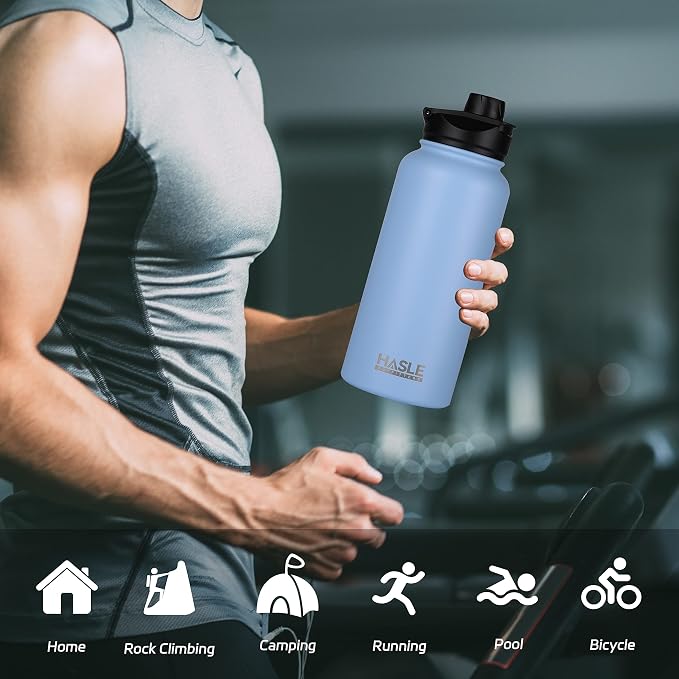 HASLE OUTFITTERS 32 oz Insulated Water Bottle Stainless Steel Double Walled - Image 6
