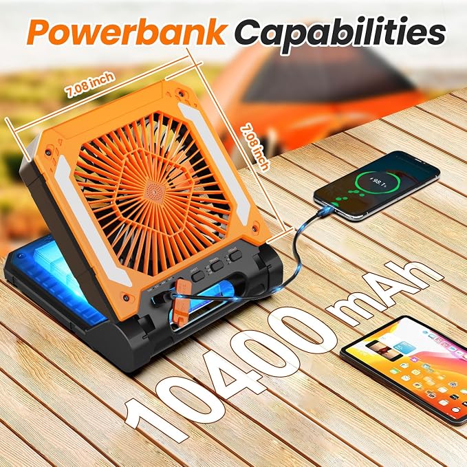 20000mAh Portable Fan Rechargeable - Image 4