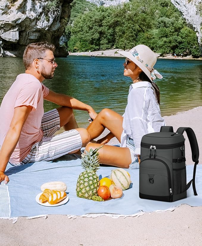 Cooler Backpack, 22L Waterproof Soft Backpack Coolers Leak Proof Beach Backpack - Image 7
