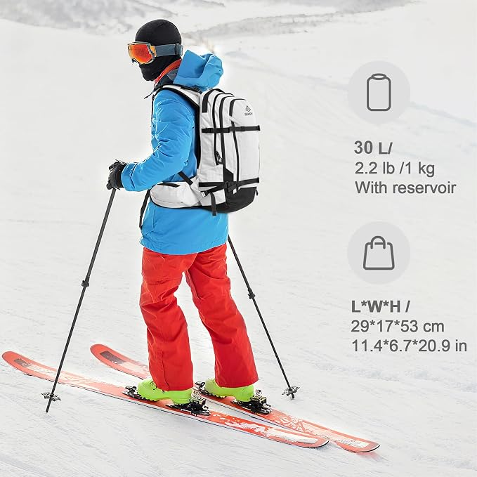 Ski and Snowboard Hydration Backpack, - Image 7
