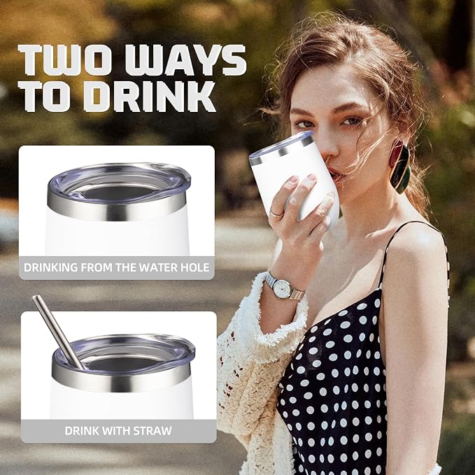 12oz/4 Pack Wine Tumbler Glasses - Image 5