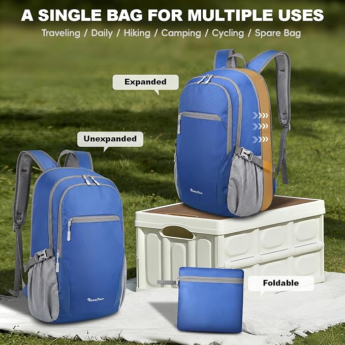 Seektop Lightweight Packable Hiking Backpack Waterproof Expandable 20L-28L - Image 10
