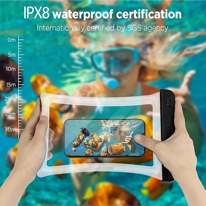 CACOE [Floatable Floating Universal IPX8 Waterproof Phone case 2 Pack-Up to - Image 5