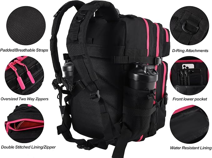 LHI Military Tactical Backpack for Men and Women 45L Army 3 Days Assault Pack - Image 4