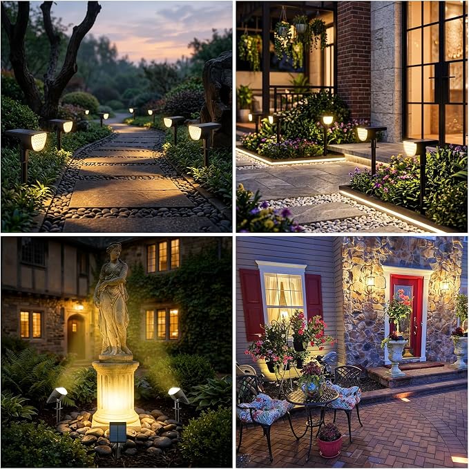 GKGG Solar Lights Outdoor Waterproof IP65, Solar Powered 76 LED 3 Lighting - Image 8