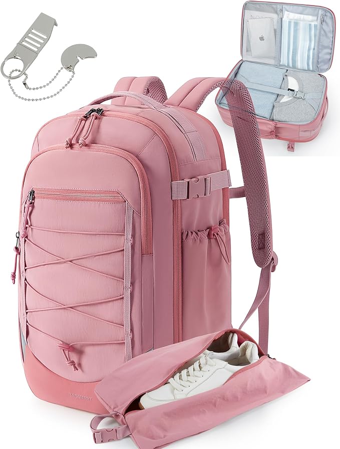 BAGSMART Carry On Backpack, 17.3 Inch Large Travel backpack Carry On Flight by BAGSMART