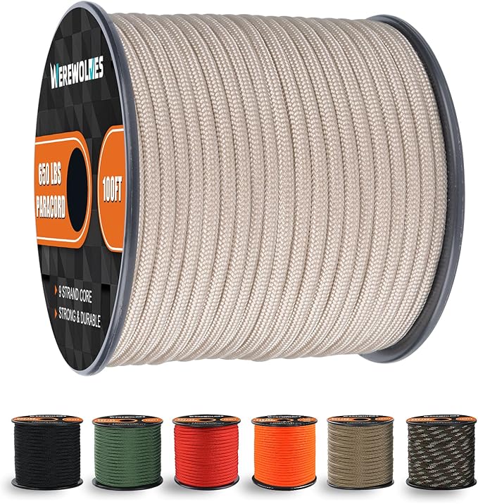 WEREWOLVES 650lb Paracord/Parachute Cord by WEREWOLVES