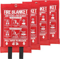 Emergency Fire Blanket 4 Pack 40"x40", Essential Fire Safety Blanket by Unknown