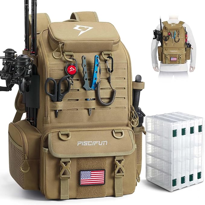Piscifun 52L Fishing Tackle Backpack by Piscifun