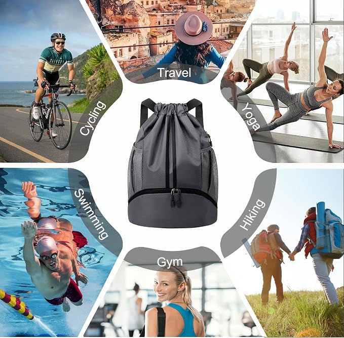 Hoedia Sports Drawstring Backpack - Image 8