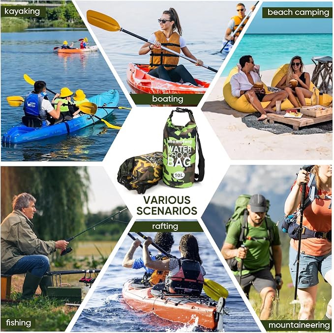 Waterproof Dry Bag 5L/10L/15L/20L/30L Roll Top Dry Storage Backpack - Image 7