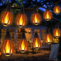 iBaycon Solar Flame Lights, 42Ft 15 LED Bulbs Flickering Flame String Light by iBaycon