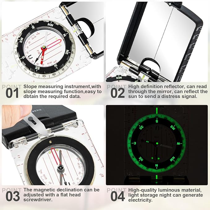 Orienteering Compass with Sighting Mirror - Image 4