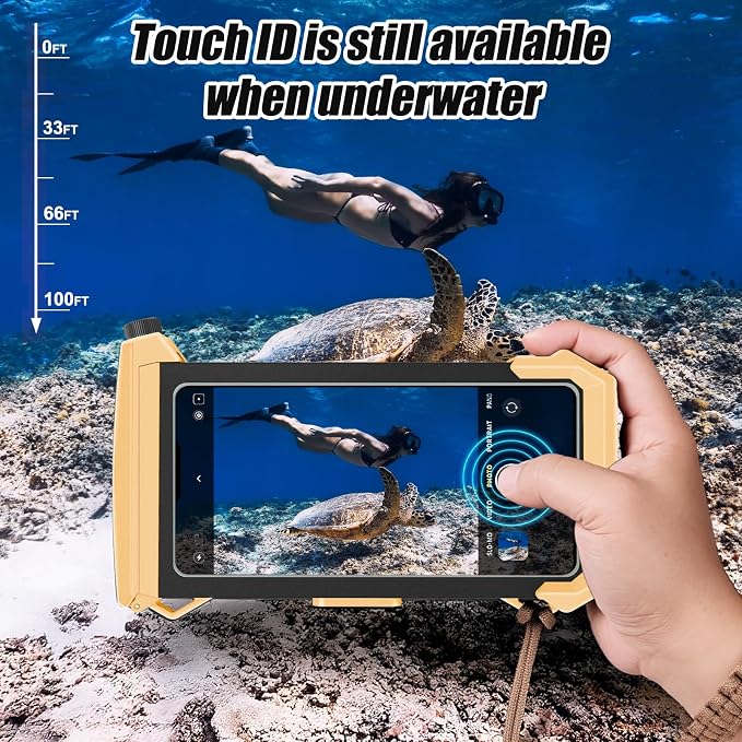 Underwater Phone Case for Snorkeling & Diving, IP68 Waterproof Case for Swimming - Image 3