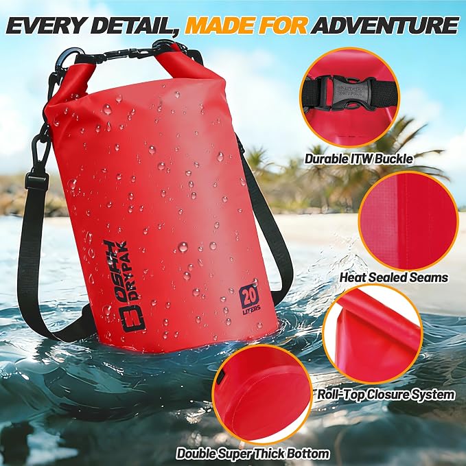 Waterproof Dry Bag, 5L/10L/20L/30L/40L Roll Top Lightweight Storage Backpack - Image 4