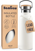 Bambaw Insulated Water Bottle 16 oz, Stainless Steel Water Bottle by Bambaw