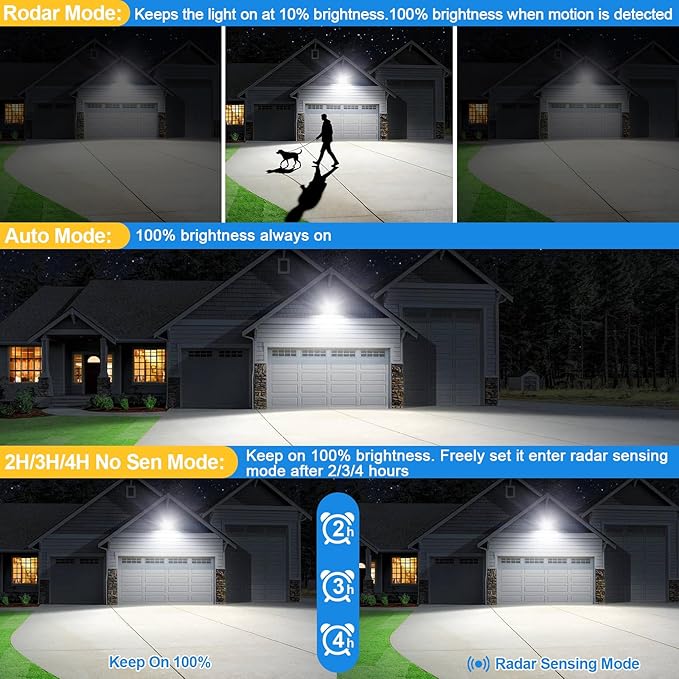 Solar Street Lights Outdoor, 2500LM Solar Security Lights - Image 3