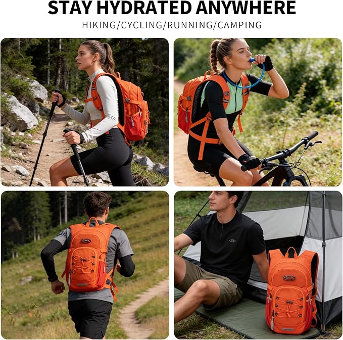 KABAQOO Hydration Backpack, 18L Multipurpose Hiking Backpack - Image 6