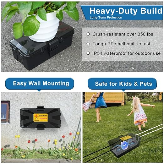 NineLeaf Outdoor Waterproof Electrical Box, IP54 Weatherproof Extension Cord - Image 3