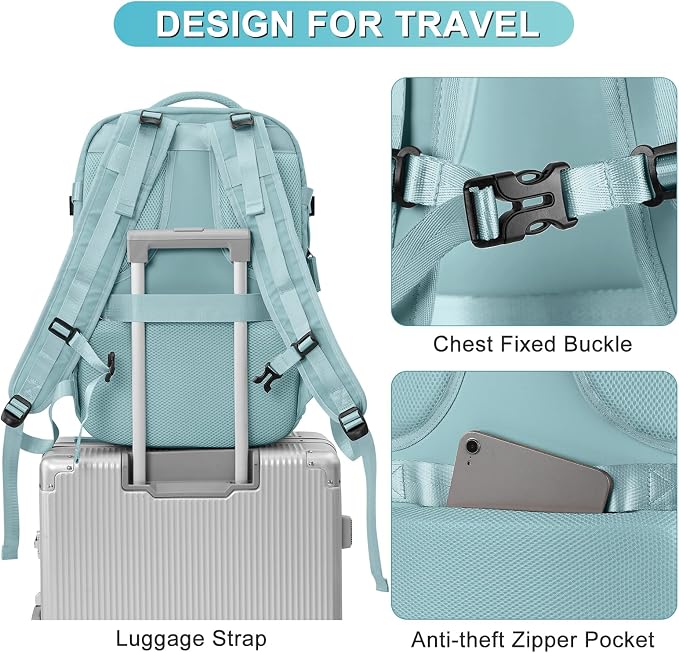 coofay Expandable Backpack For Traveling On Airplane Travel Backpack For Women - Image 7