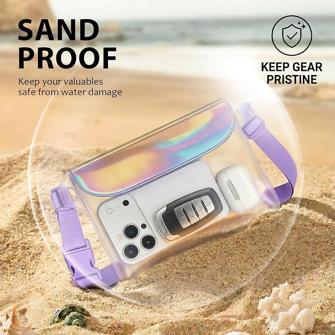 2-Pack IP68 Waterproof Phone Pouch & Fanny Pack:Waterproof Phone Case Fits - Image 7