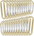 24pc Aluminum Carabiner Clip D Ring, Keychain Spring Hook, Small Carabiners Set by Zalava